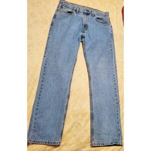 Vtg Levi's 505 Jeans Men's 34x32 Straight Retro Denim History Printed Pocket Tag